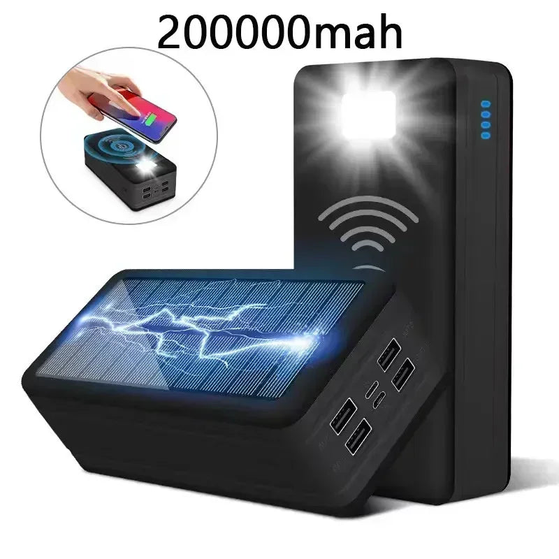 100000mAh Solar Power Wireless Charging