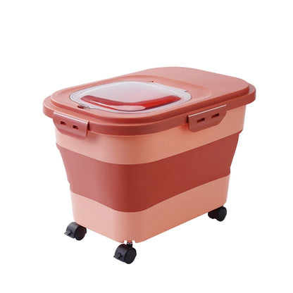 13 - 33LB Collapsible Pet Food or Rice Storage Container