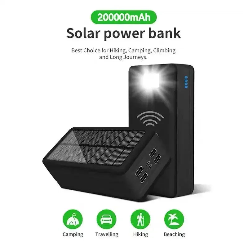 100000mAh Solar Power Wireless Charging