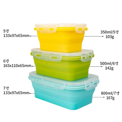 4pc Food Storage Collapsible Containers