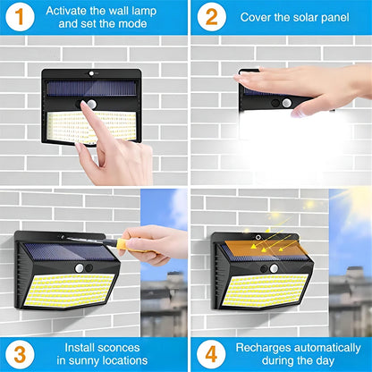 Motion Sensor Solar Lights - Waterproof