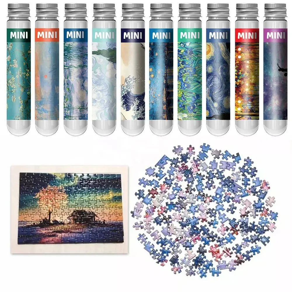 150PC Mini Test Tube Oil Painting Jigsaw Puzzle