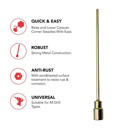 30cm  Drill Extension - Socket 19mm