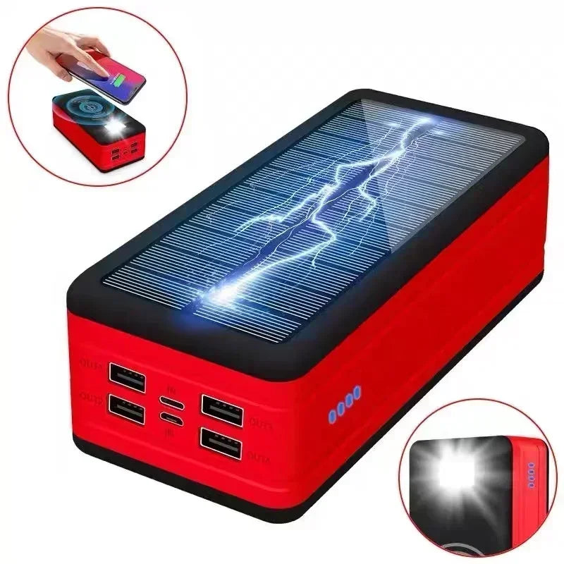 100000mAh Solar Power Wireless Charging