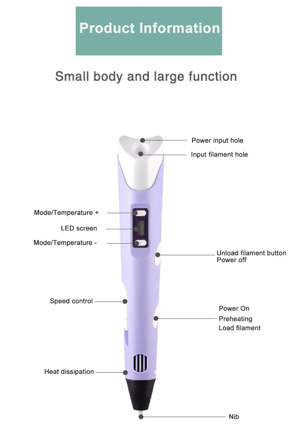 3D Printing Pen with Travel Case