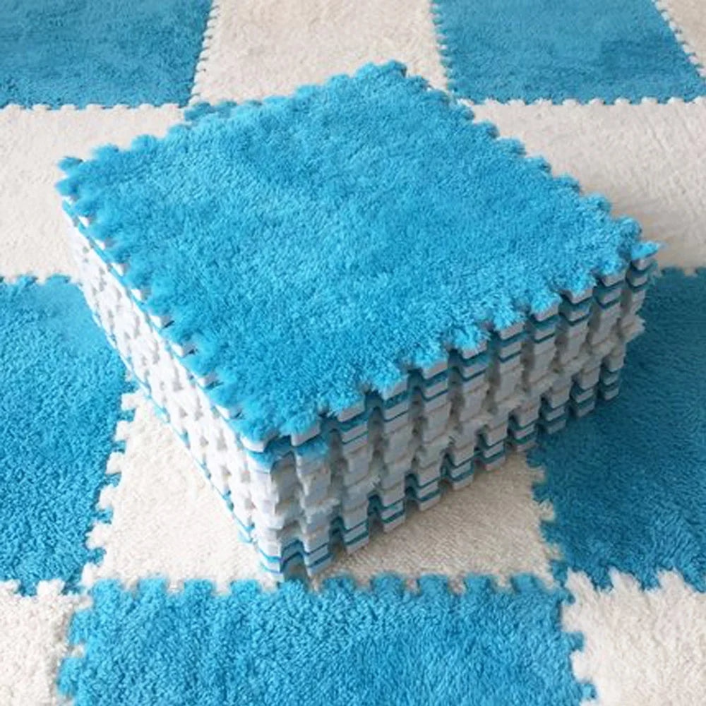 20Pc Plush Foam ‘Replaceable Puzzle Piece’ Carpet Squares (30*30*1CM Pcs)