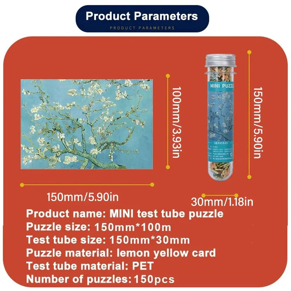 150PC Mini Test Tube Oil Painting Jigsaw Puzzle