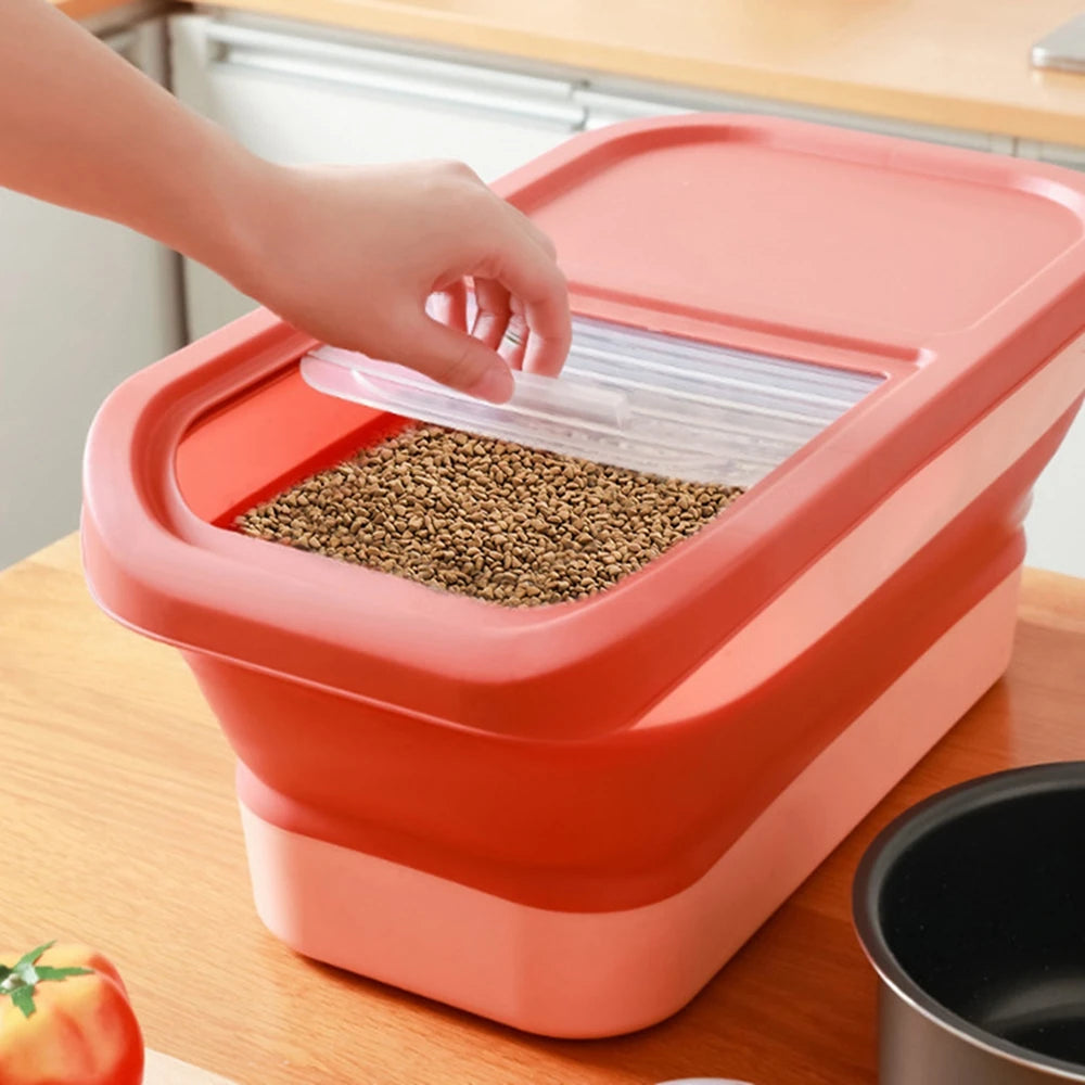 13 - 33LB Collapsible Pet Food or Rice Storage Container