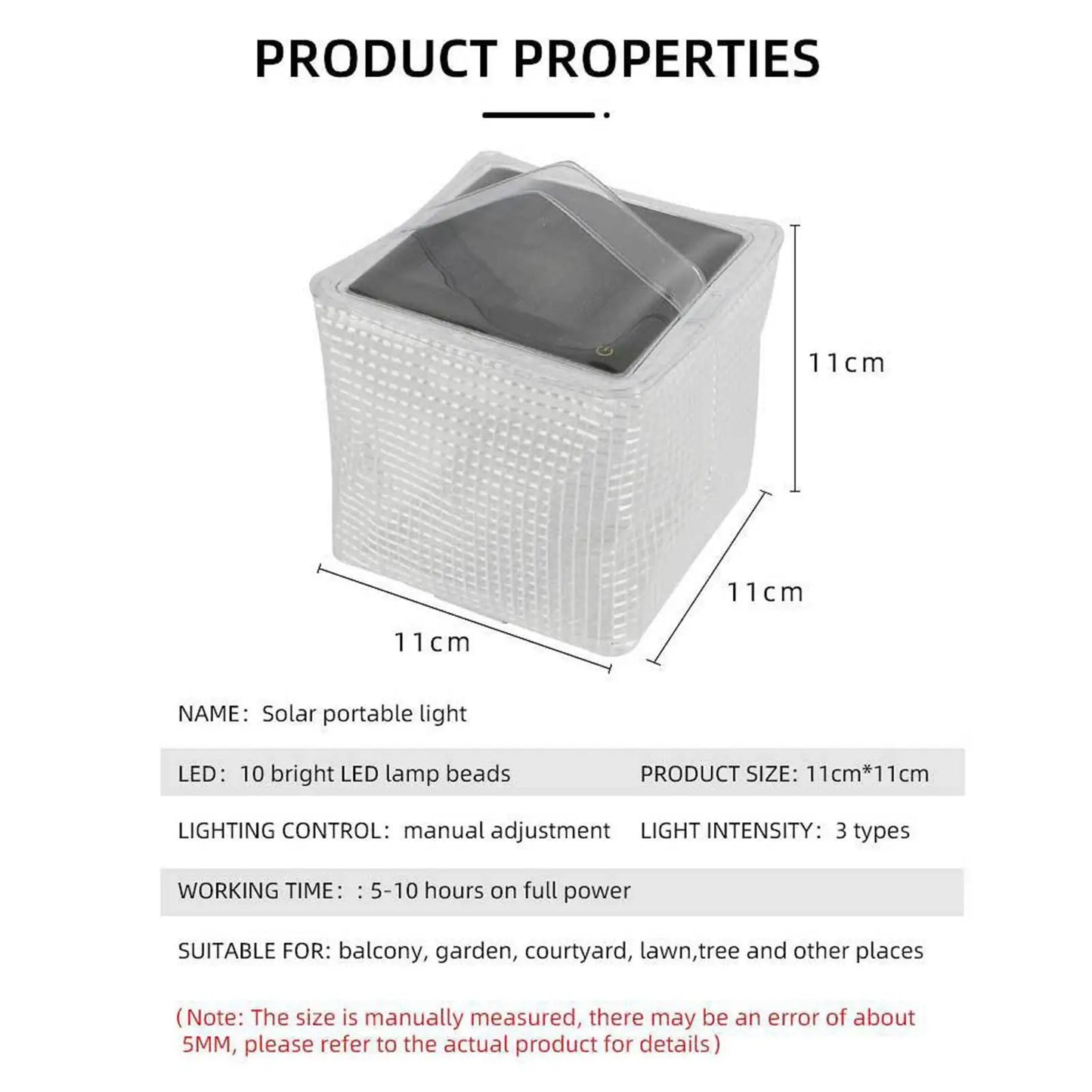 Inflatable Solar Dimmable LED Light